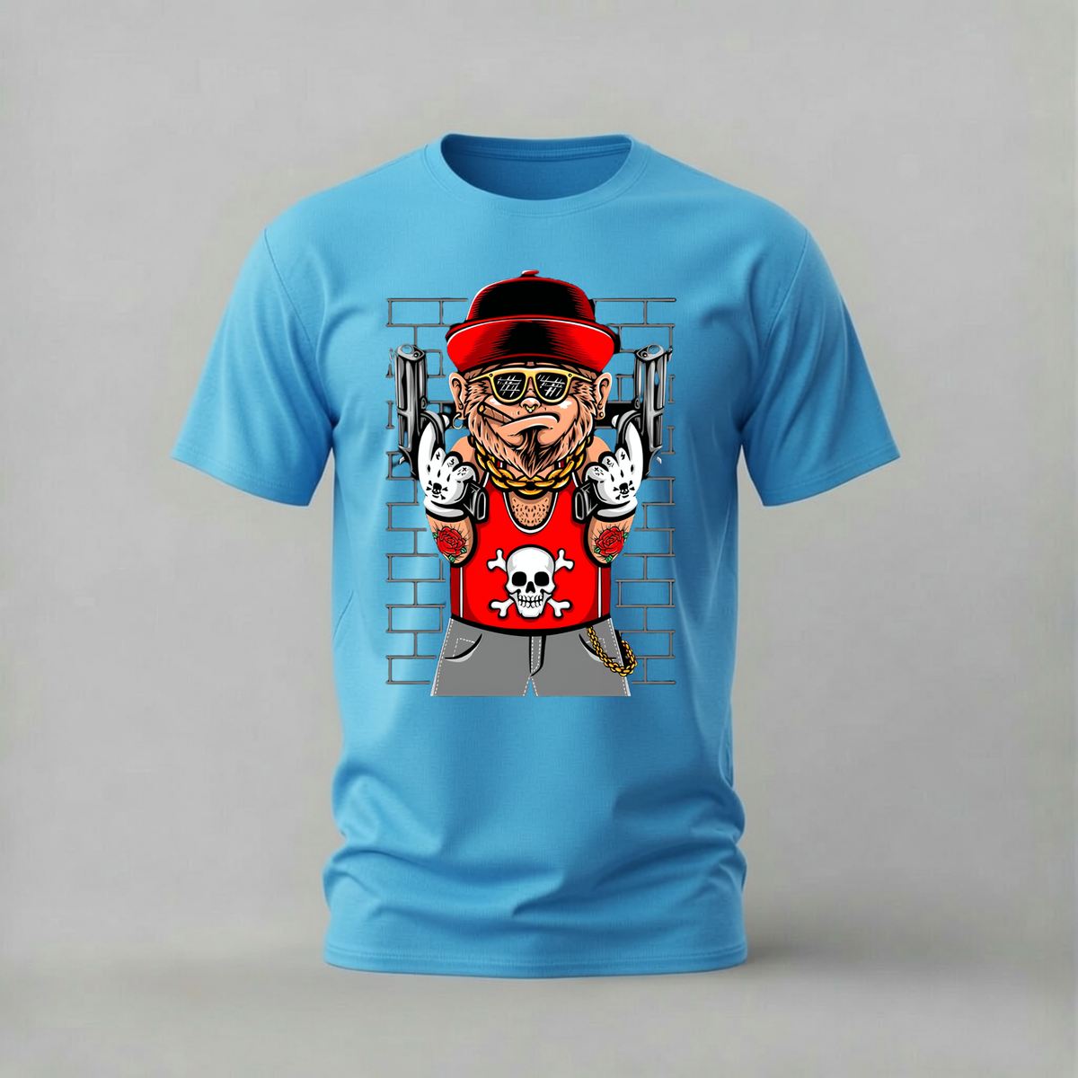 GANGSTER MONKEY Graphic T-Shirt