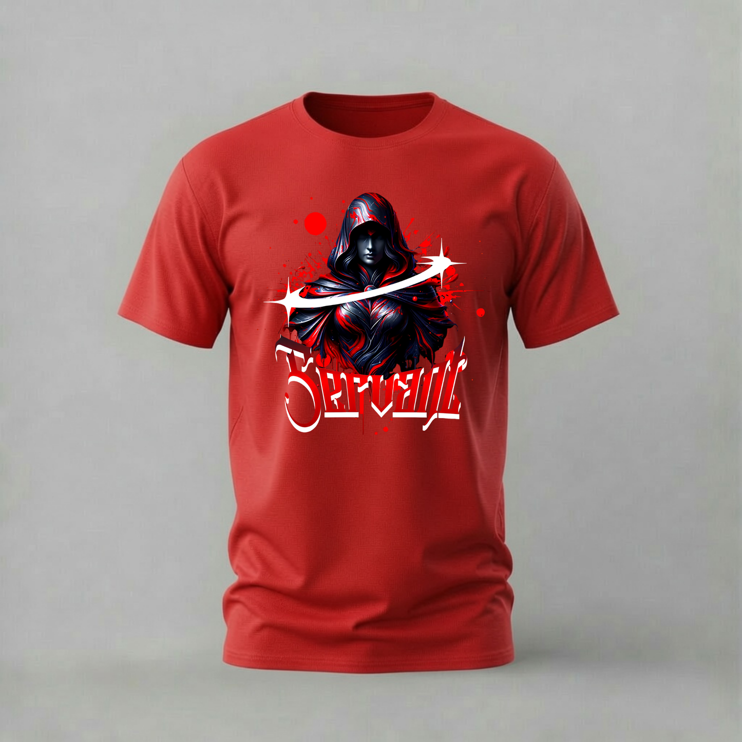SERVANT Hooded Figure Graphic T-Shirt