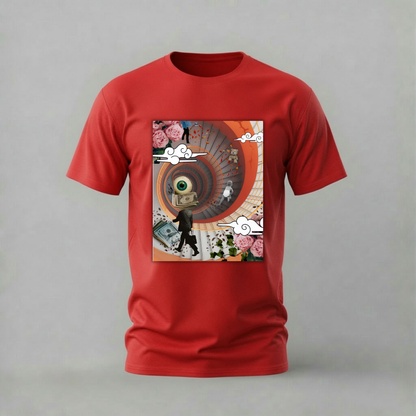 SPIRAL STAIRCASE Surreal Graphic T-Shirt