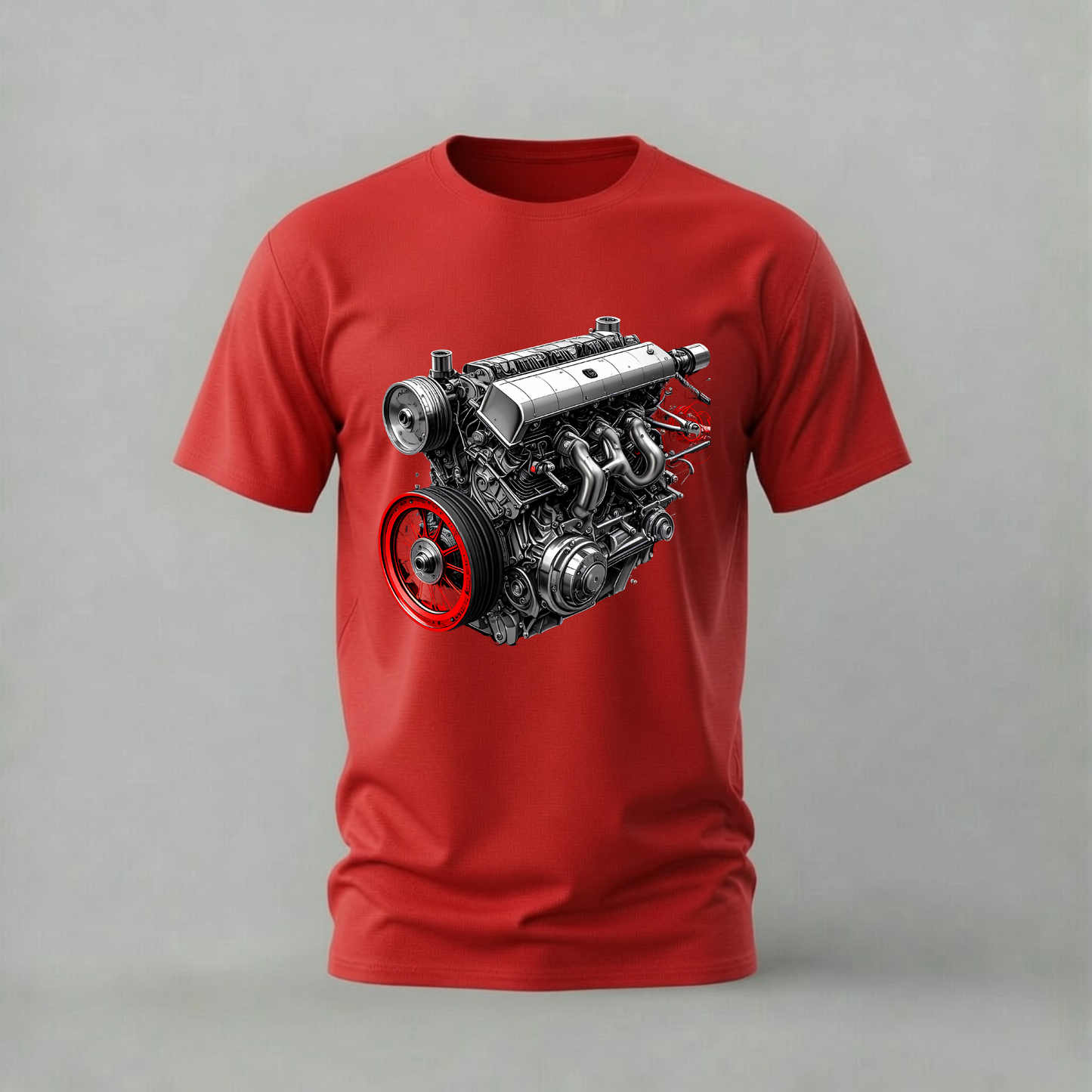CAR ENGINE Detailed Graphic T-Shirt