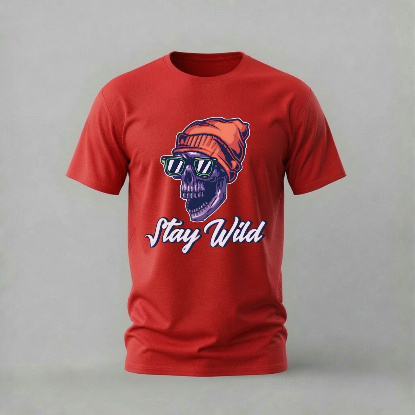 STAY WILD Skull Graphic T-Shirt