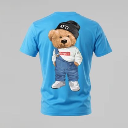 NYC SUMMER Teddy Bear Graphic T-Shirt