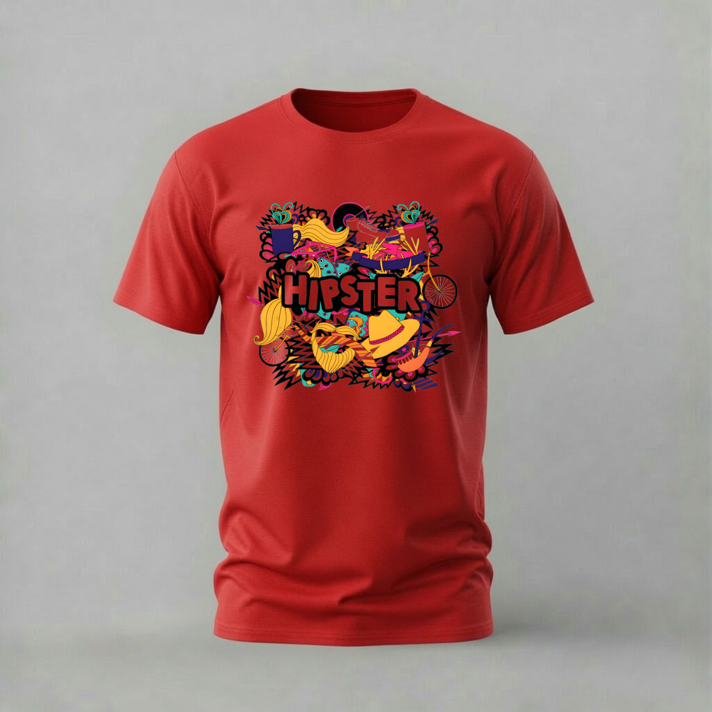 HIPSTER Collage Graphic T-Shirt