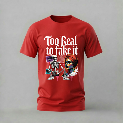 TOO REAL TO FAKE IT Graphic T-Shirt