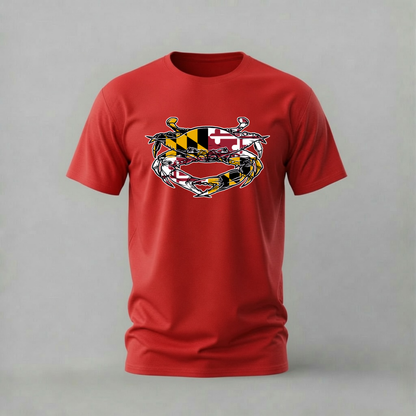 MARYLAND Flag Crab Graphic T-Shirt