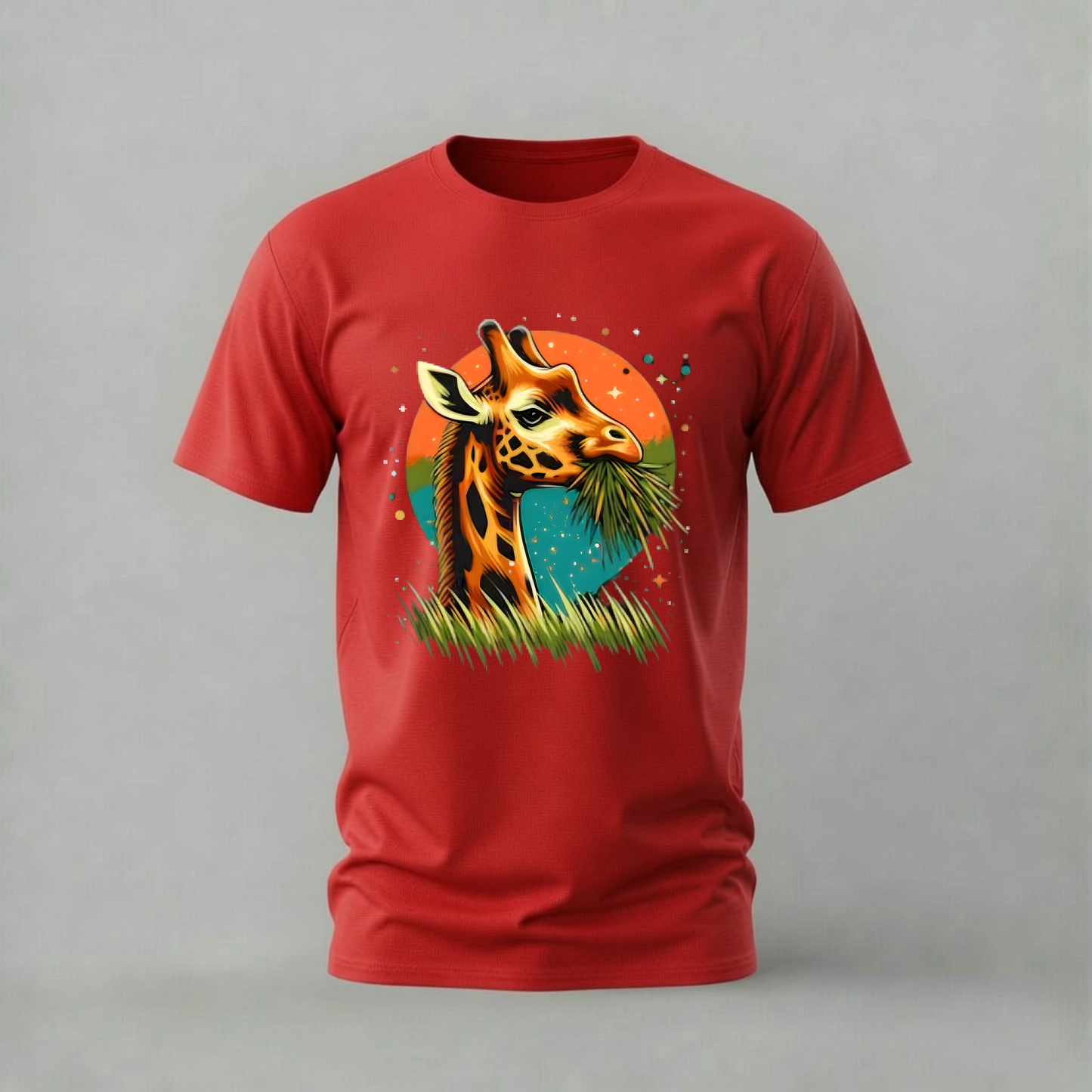 GIRAFFE SUNSET Graphic T-Shirt
