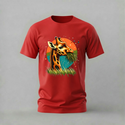 GIRAFFE SUNSET Graphic T-Shirt