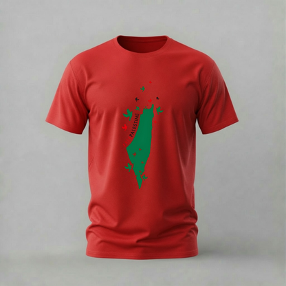 FREE PALESTINE Map Graphic T-Shirt