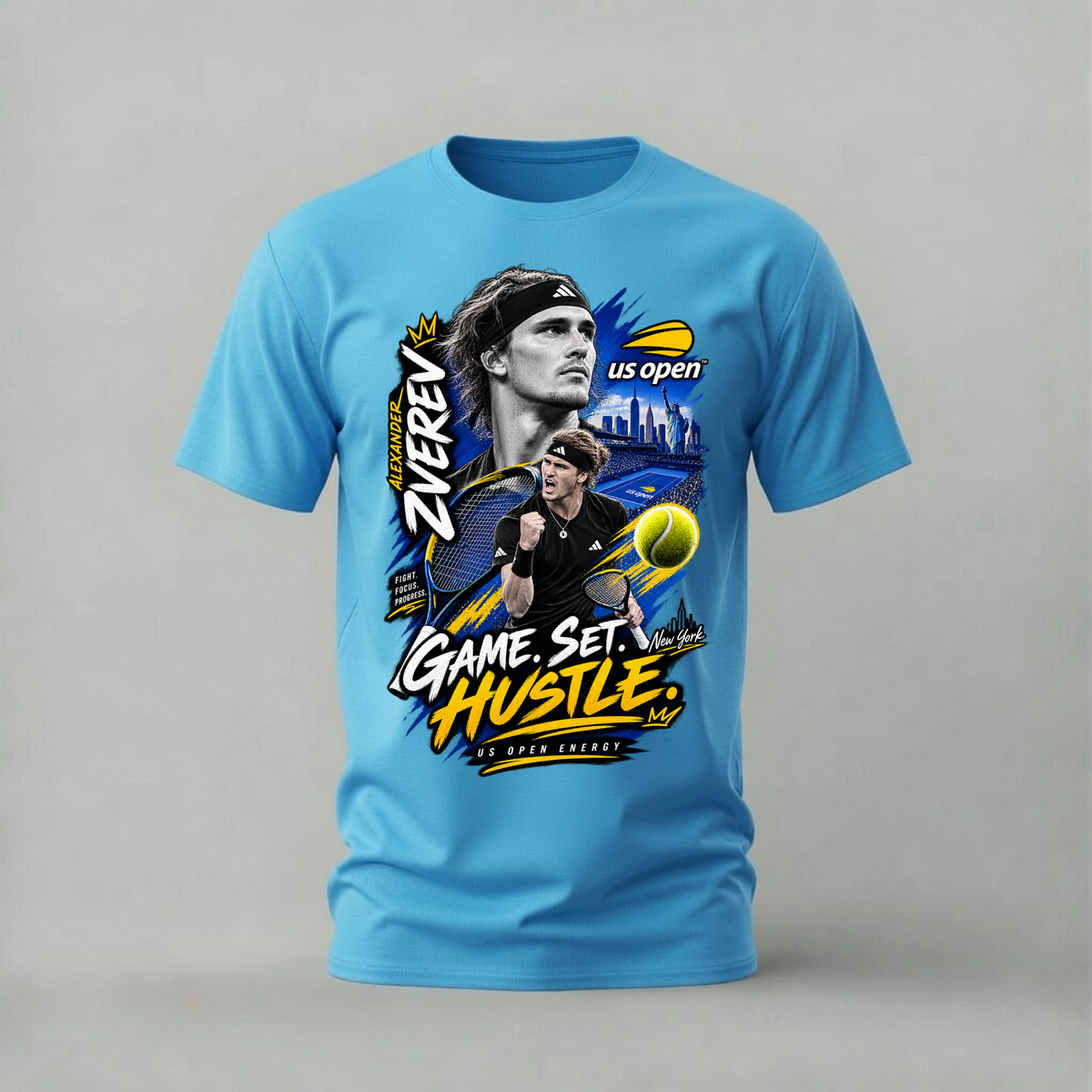 ALEXANDER ZVEREV GAME SET HUSTLE Graphic T-Shirt