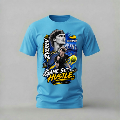 ALEXANDER ZVEREV GAME SET HUSTLE Graphic T-Shirt