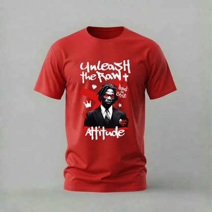 UNLEASH THE RAW Attitude Graphic T-Shirt