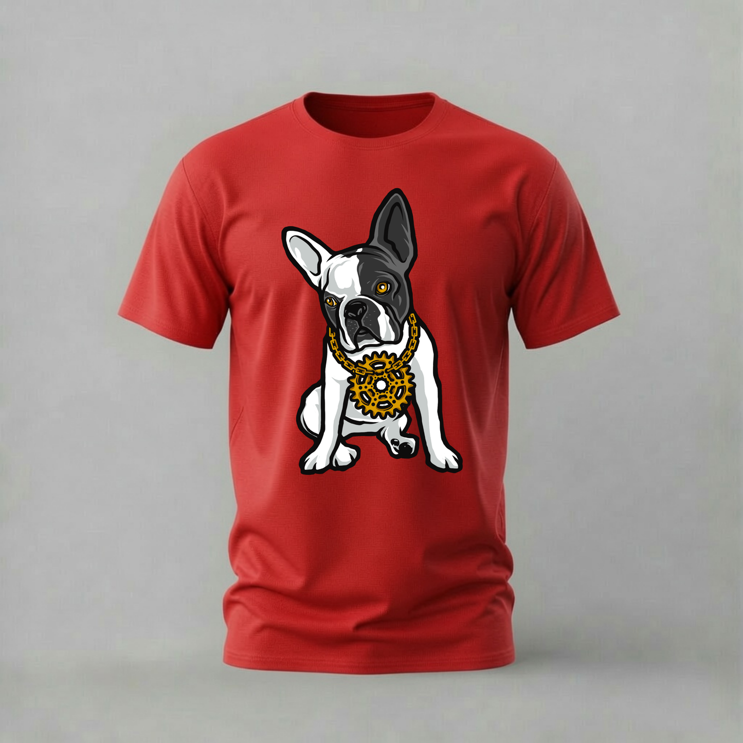 FRENCH BULLDOG Gear Necklace Graphic T-Shirt