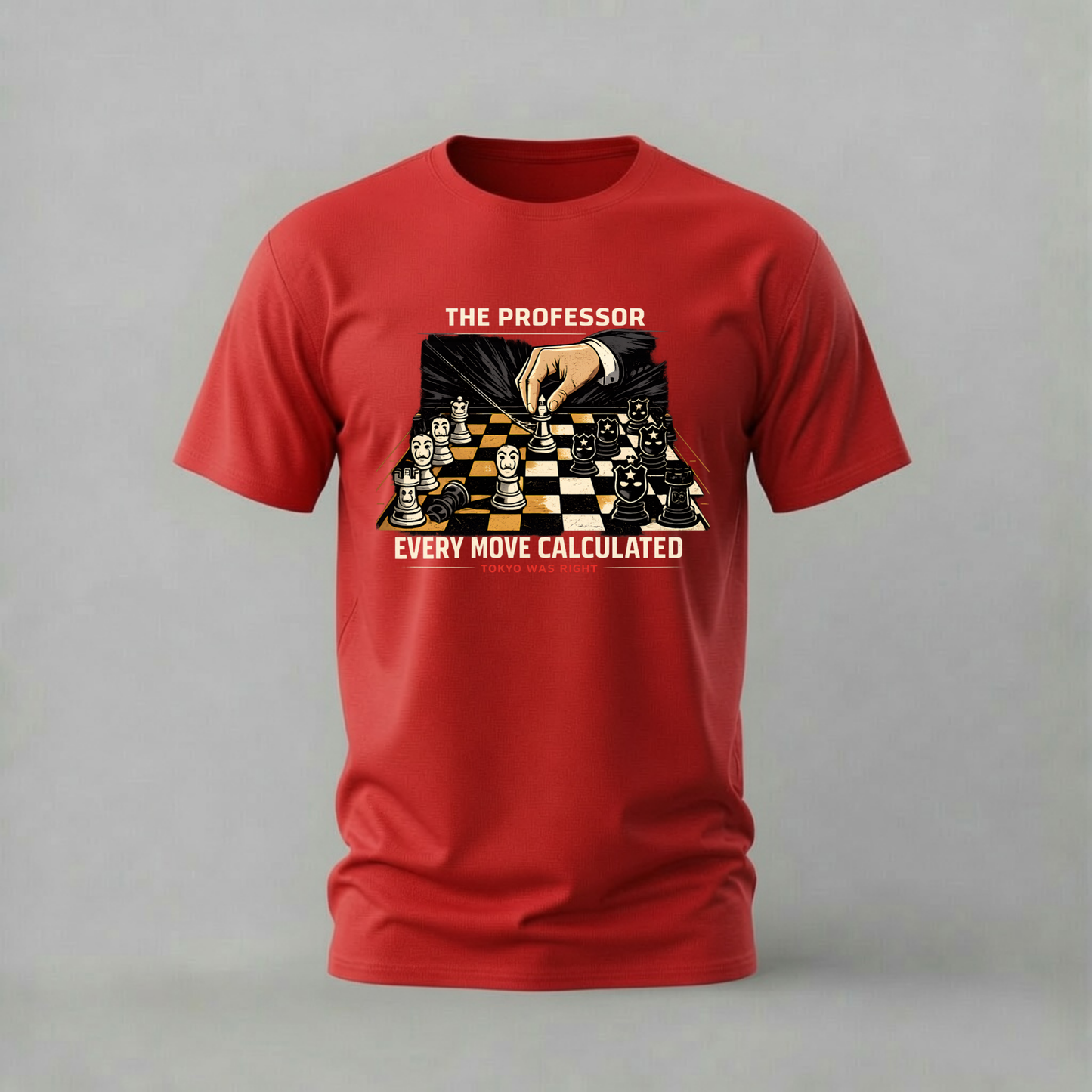 MONEY HEIST Professor Chess Graphic T-Shirt
