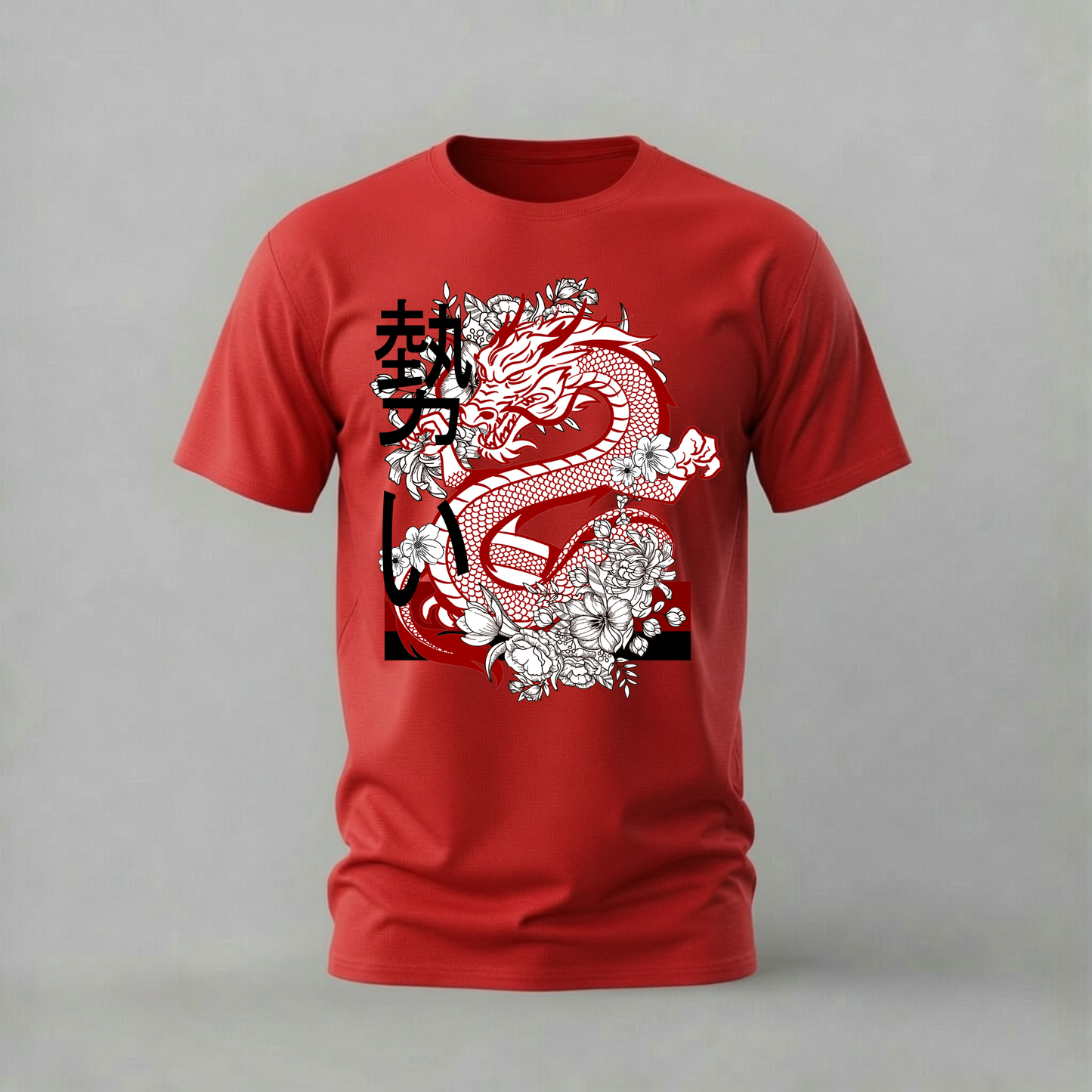 RED JAPANESE DRAGON Graphic T-Shirt