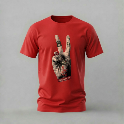 PEACE SIGN Hand Graphic T-Shirt