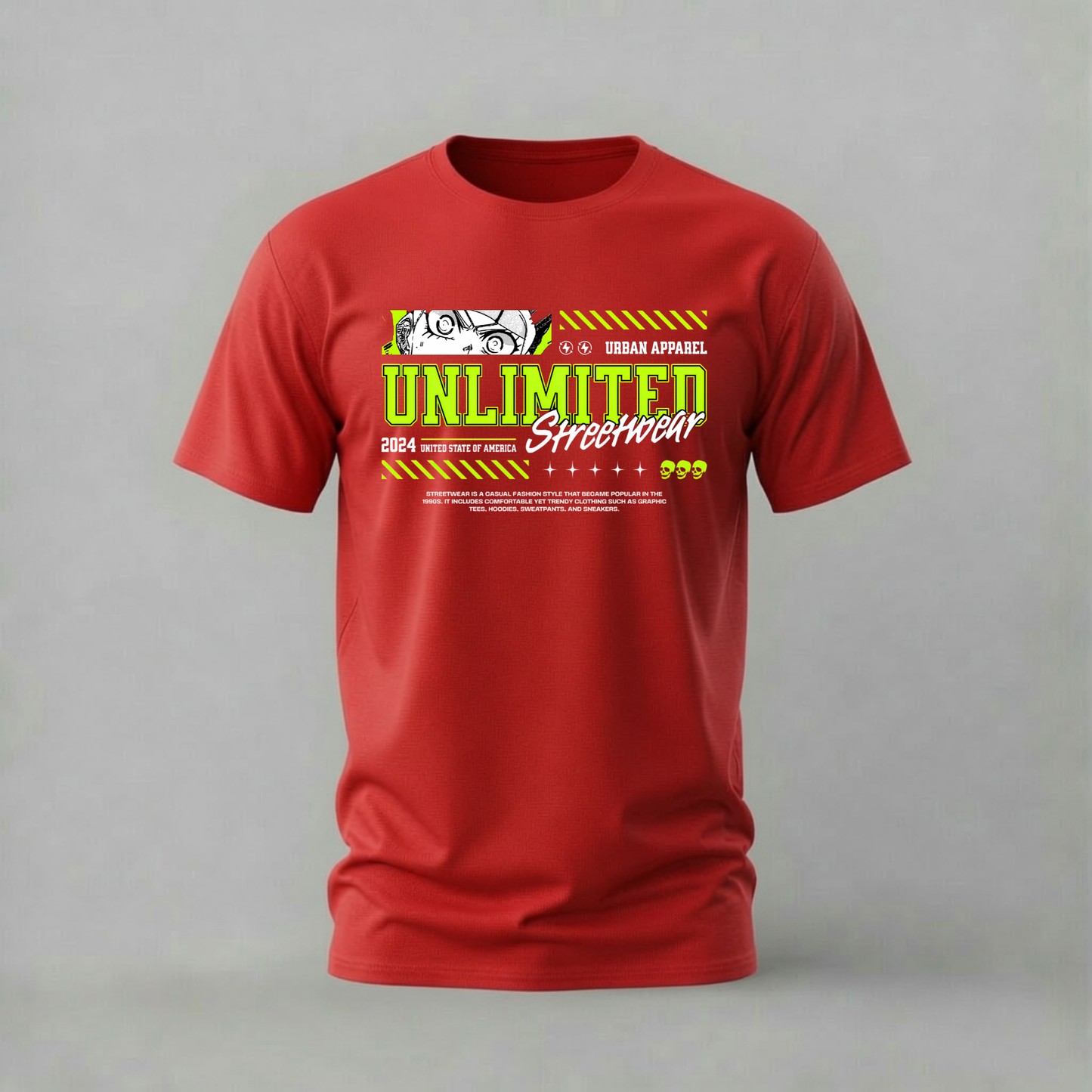 UNLIMITED Streetwear Anime Graphic T-Shirt