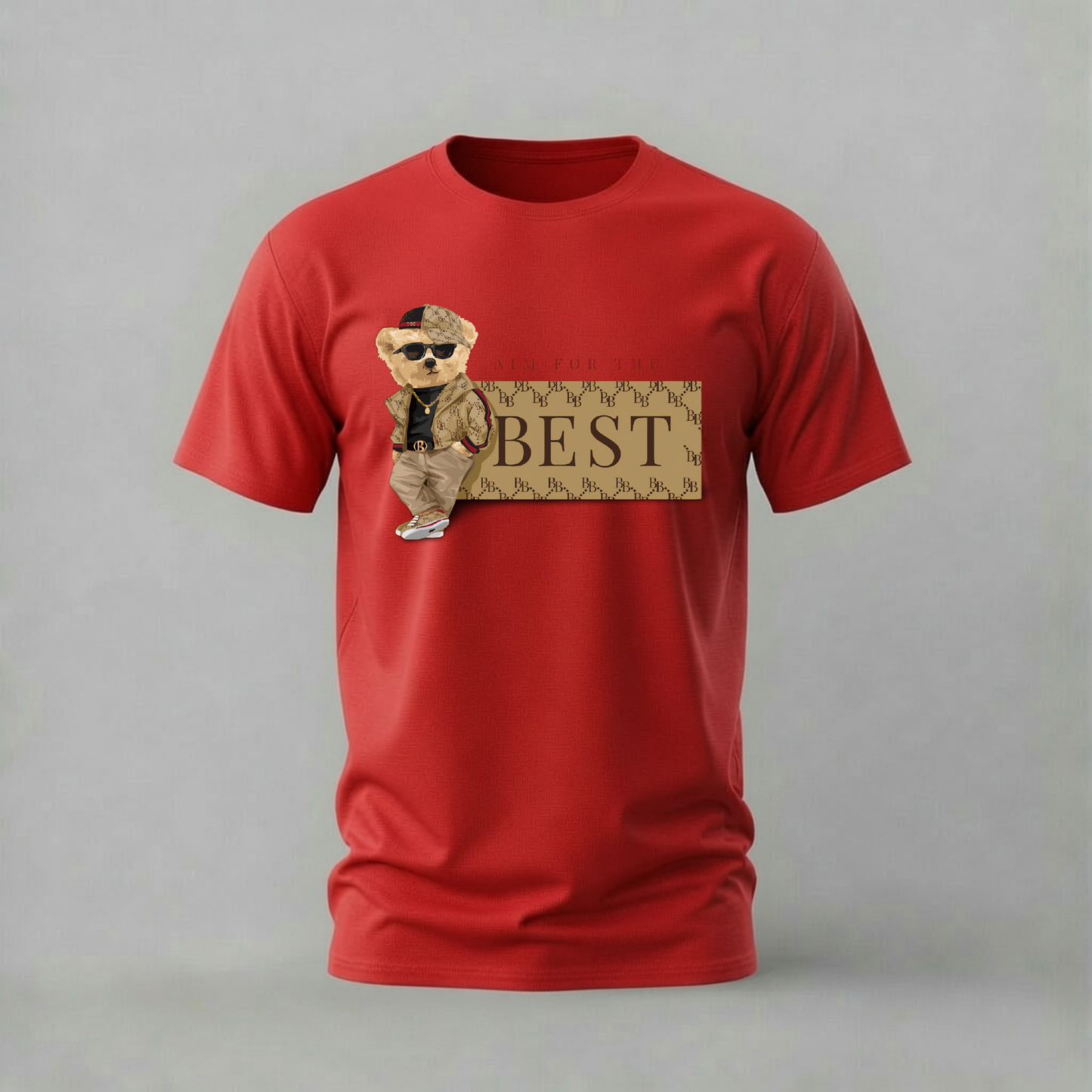 AIM FOR THE BEST Teddy Graphic T-Shirt