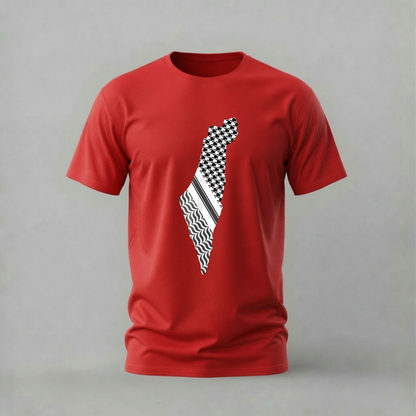 PALESTINE Keffiyeh Map Graphic T-Shirt