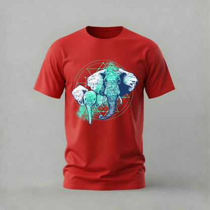 GEOMETRIC ELEPHANTS Graphic T-Shirt