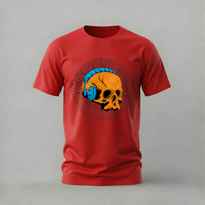 SKULL HEADPHONES Graphic T-Shirt