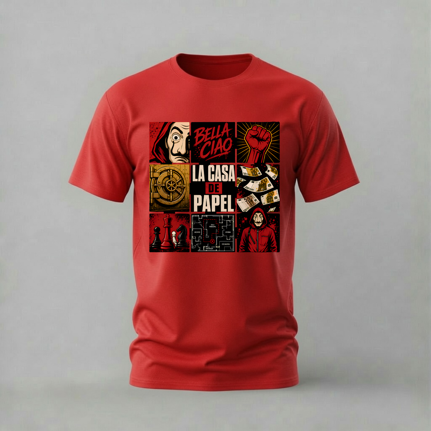 LA CASA DE PAPEL Collage Graphic T-Shirt