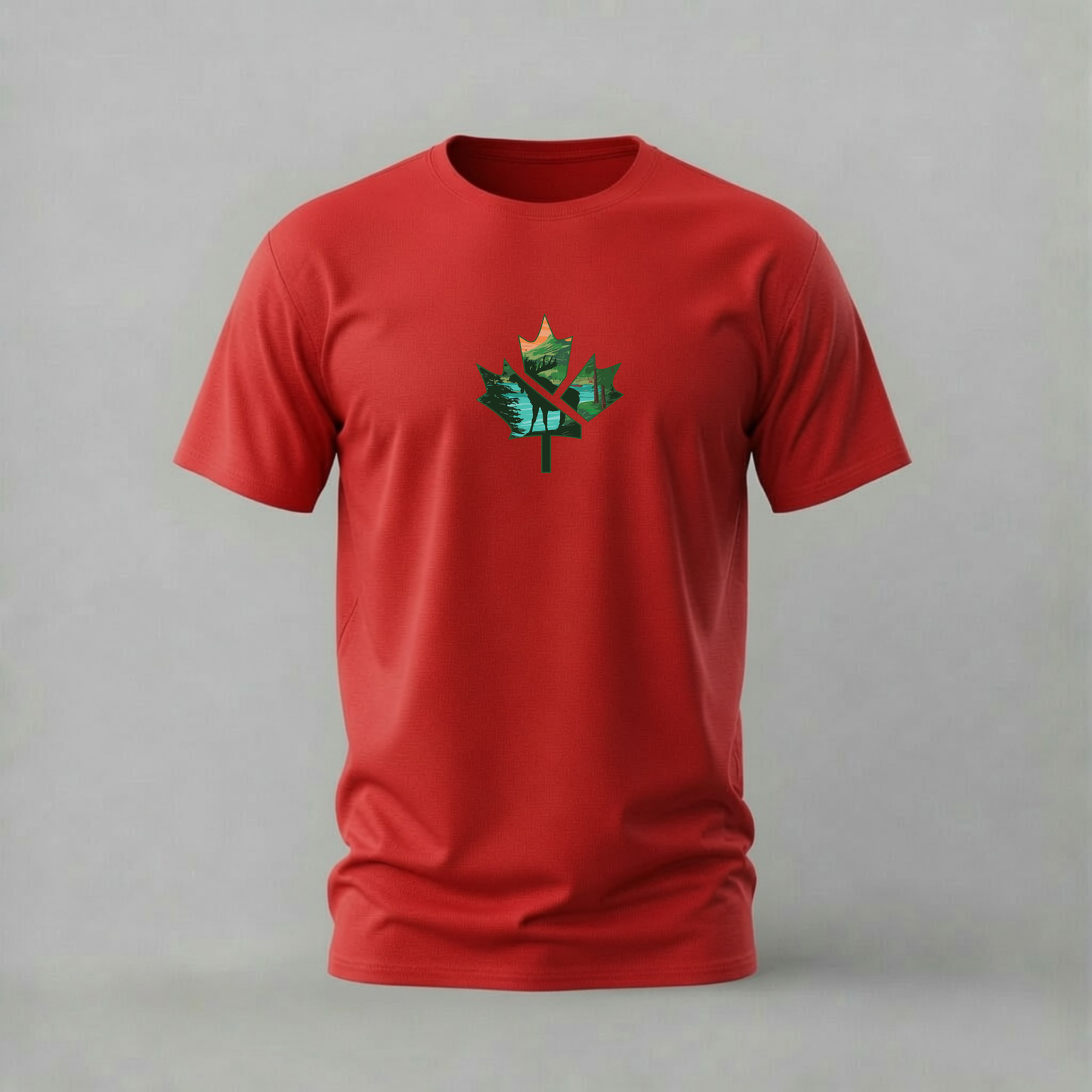 CANADA Maple Leaf Landscape Graphic T-Shirt