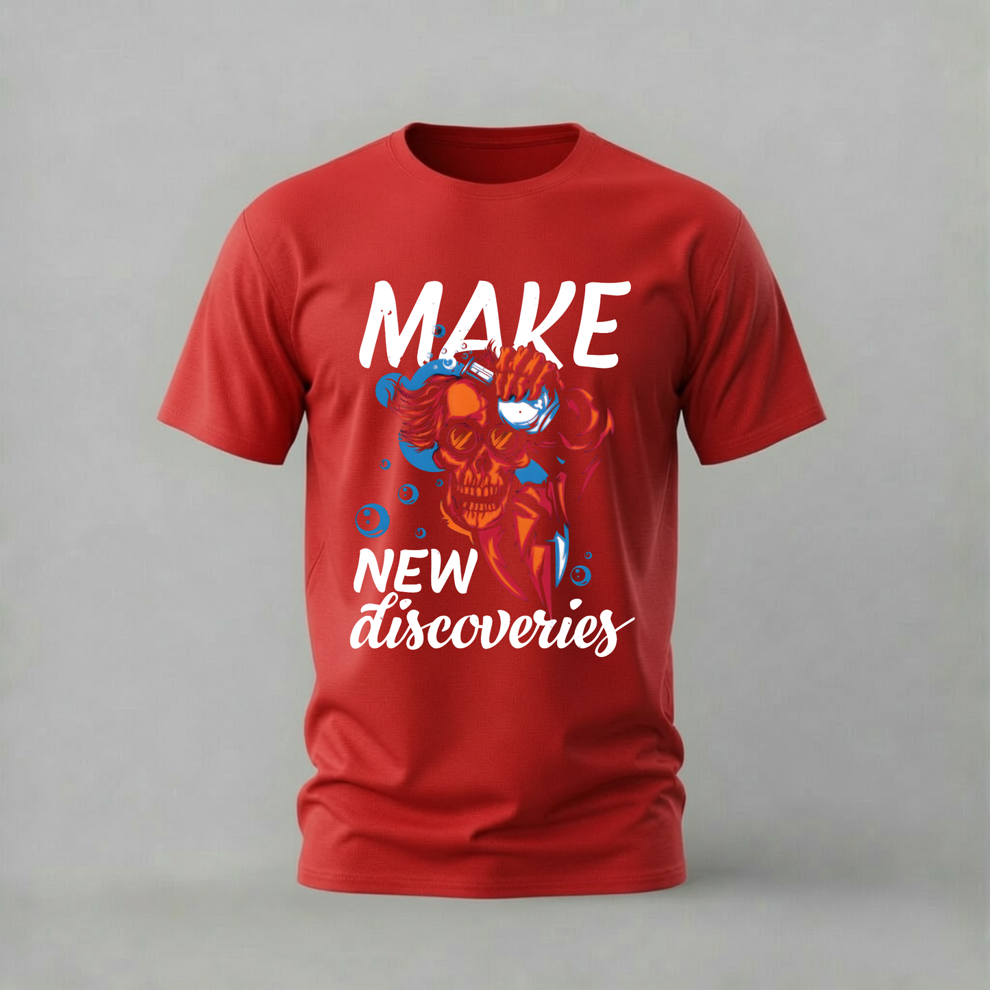 MAKE NEW DISCOVERIES Skull Graphic T-Shirt