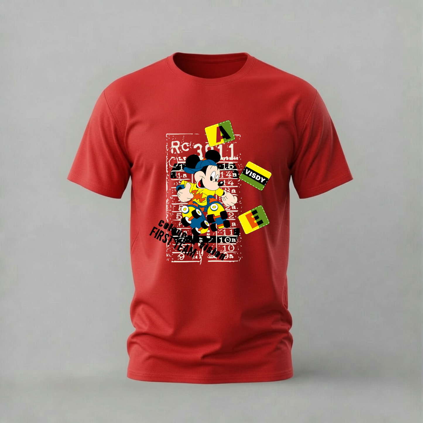 MICKEY MOUSE Skateboard Graffiti Graphic T-Shirt