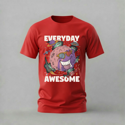 EVERYDAY AWESOME Planet Graphic T-Shirt