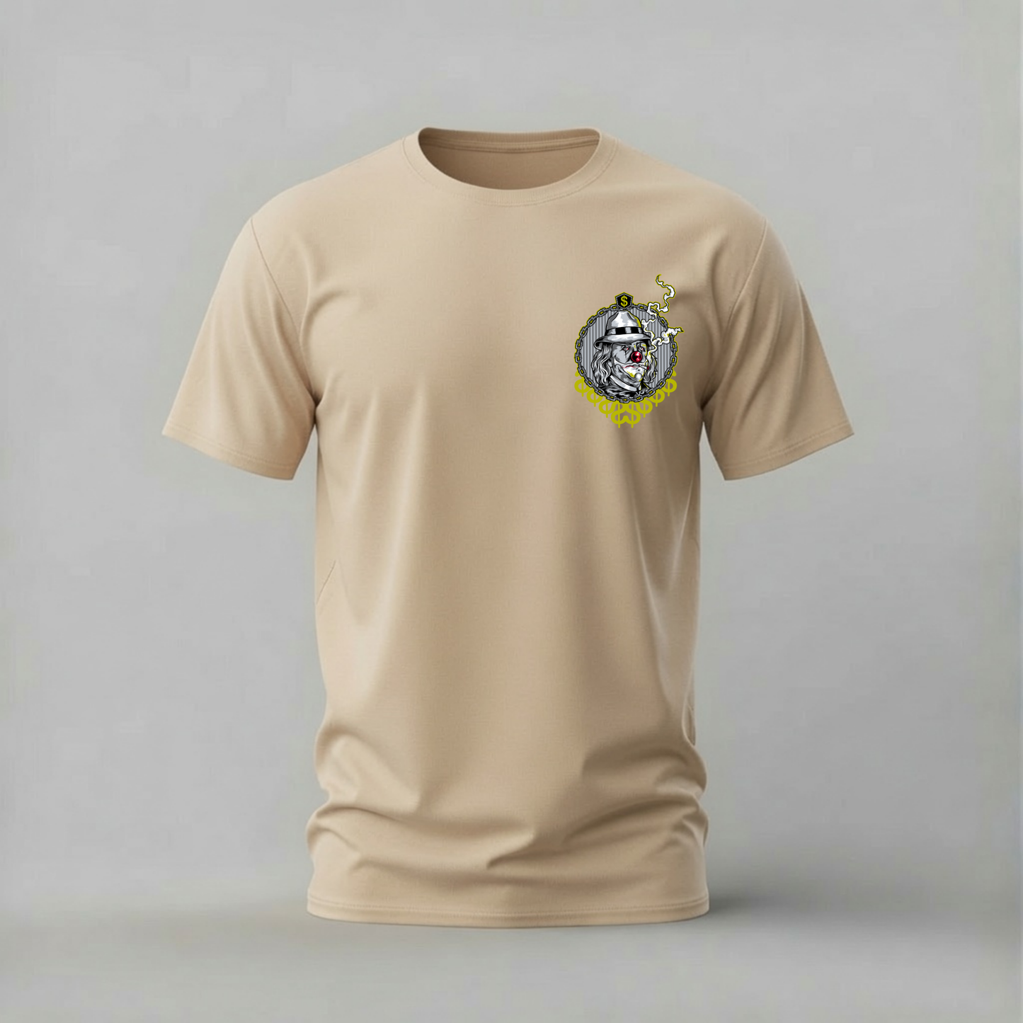 GANGSTER CLOWN Dollar Graphic T-Shirt