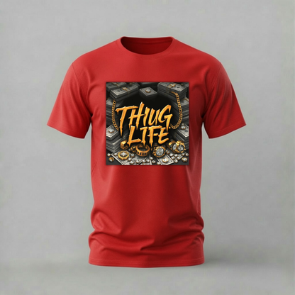 THUG LIFE Gold Graphic T-Shirt