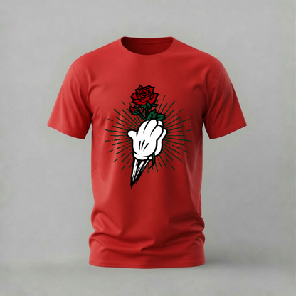 MICKEY MOUSE Rose Fist Graphic T-Shirt