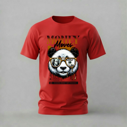 MONEY MOVES Panda Graphic T-Shirt