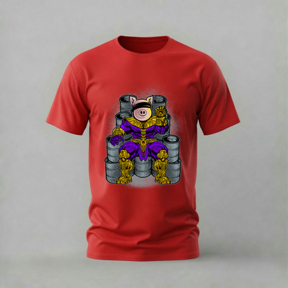 PIG THANOS Armor Graphic T-Shirt