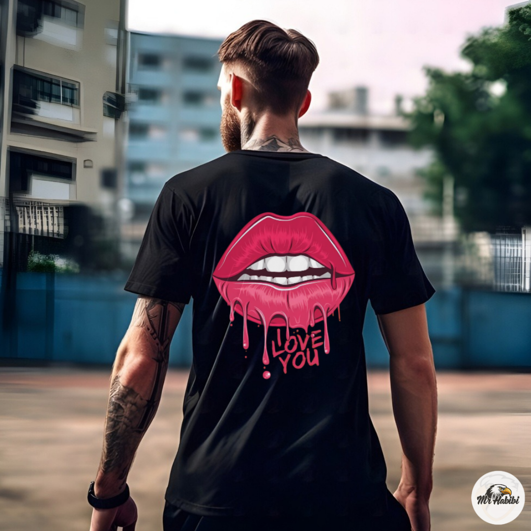 Dripping Lips I Love You Pop Art T-Shirt