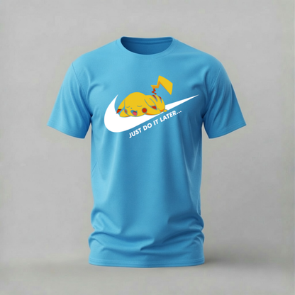 PIKACHU Just Do It Later Graphic T-Shirt