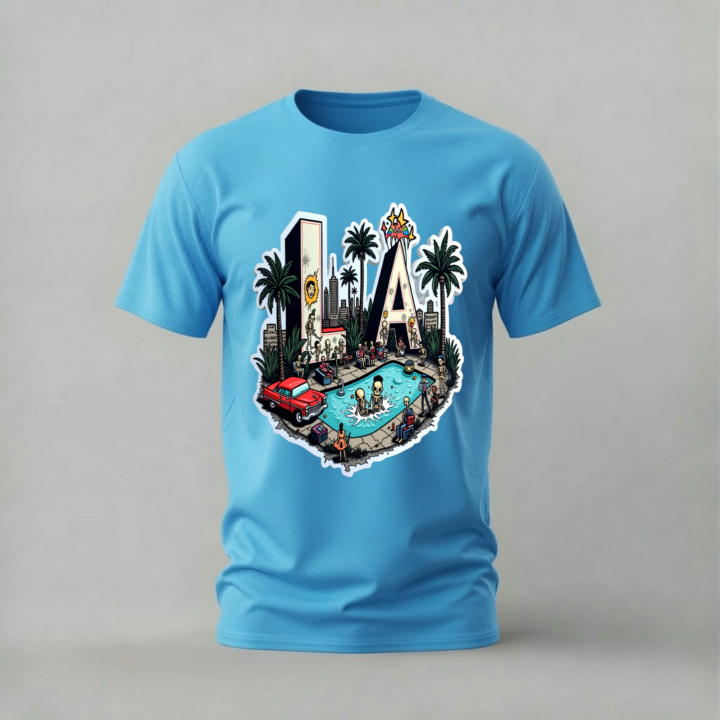 LA SKELETON PARTY Graphic T-Shirt