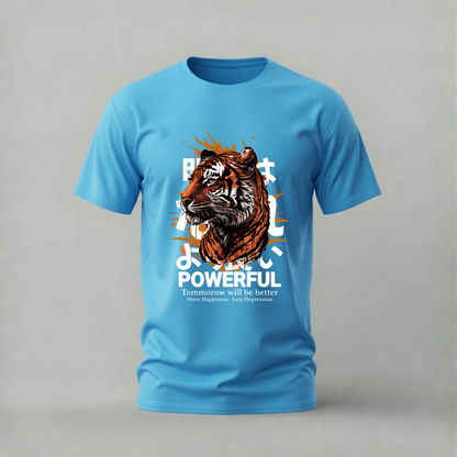 POWERFUL Tiger Graphic T-Shirt