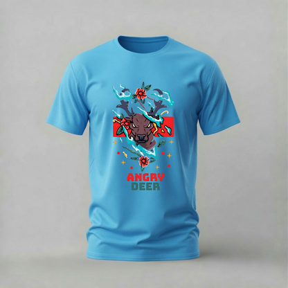 ANGRY DEER Graphic T-Shirt