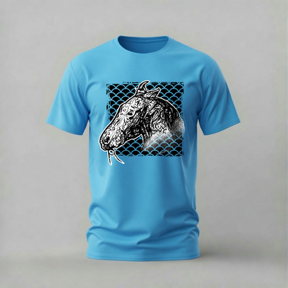 ORNATE HORSE Head Graphic T-Shirt