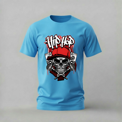 HIP HOP Skull Graphic T-Shirt