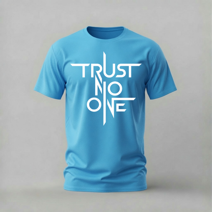 TRUST NO ONE Typography Graphic T-Shirt