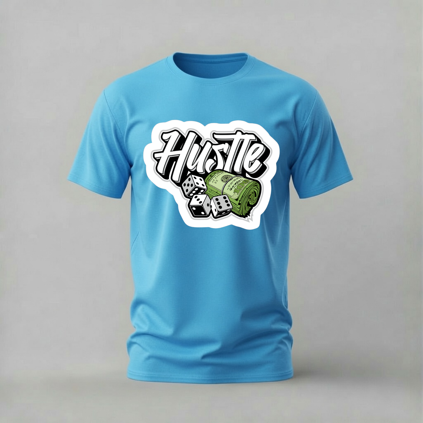 HUSTLE Dice Money Graphic T-Shirt