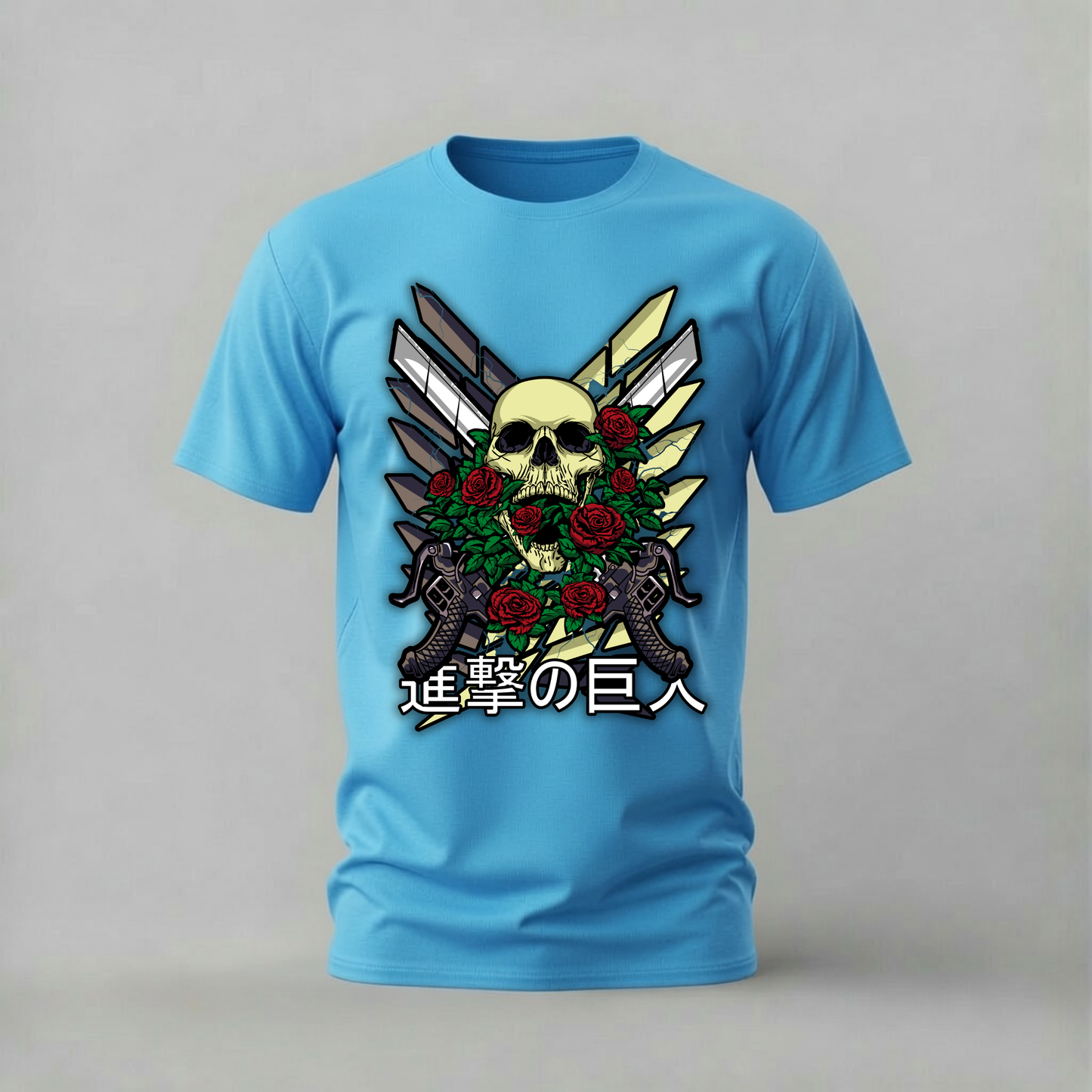 ATTACK ON TITAN Skull Roses Graphic T-Shirt