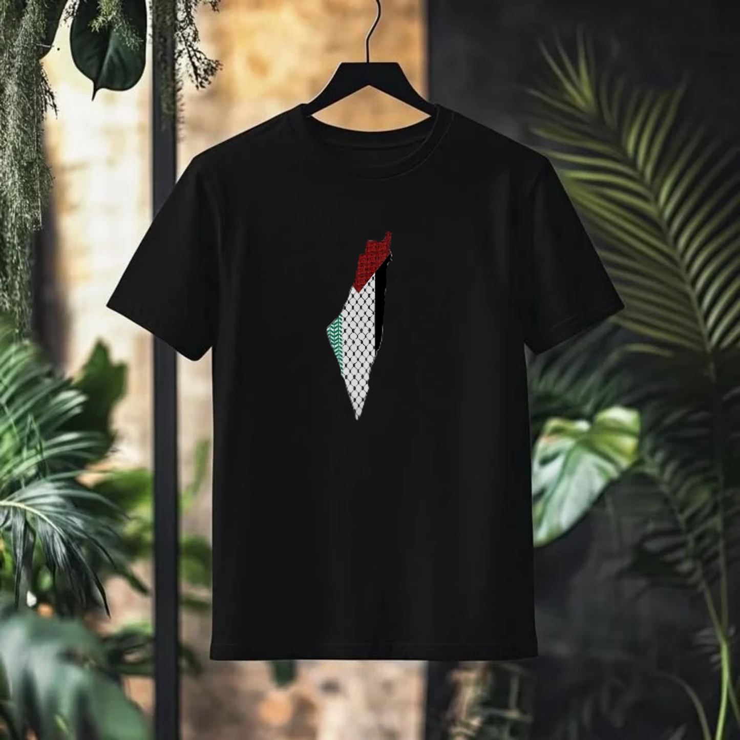 Palestine Keffiyeh Map Heritage T-Shirt