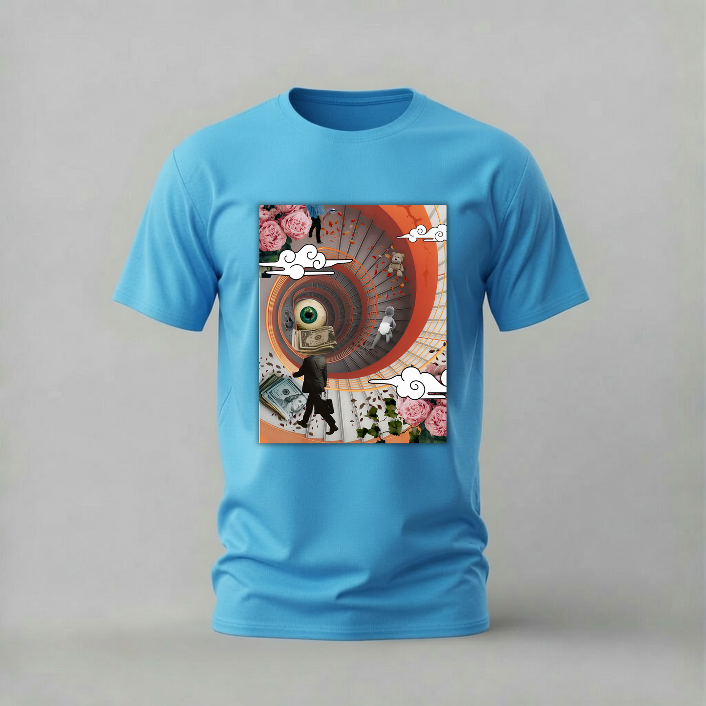 SPIRAL STAIRCASE Surreal Graphic T-Shirt
