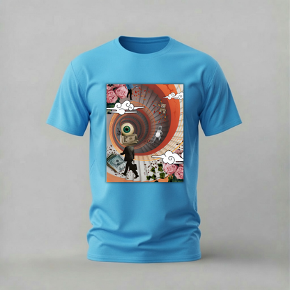 SPIRAL STAIRCASE Surreal Graphic T-Shirt