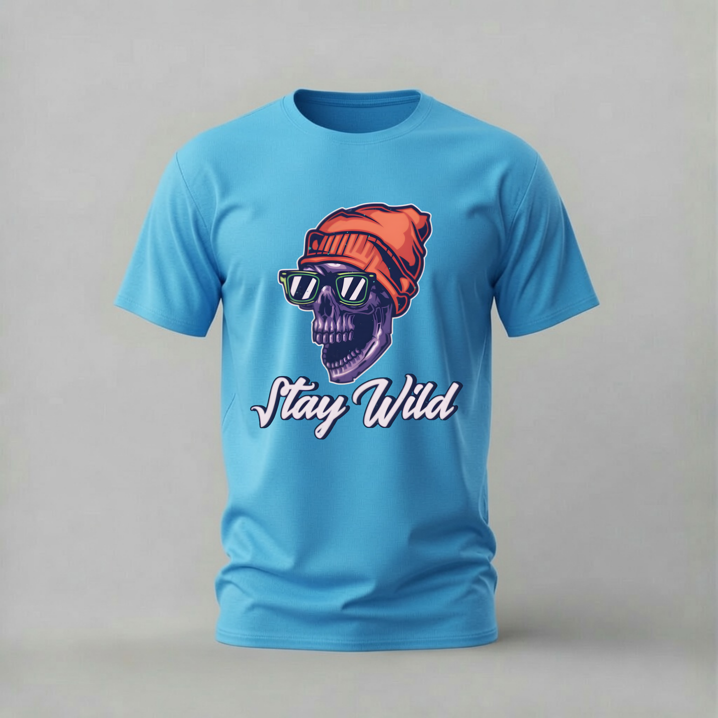STAY WILD Skull Graphic T-Shirt