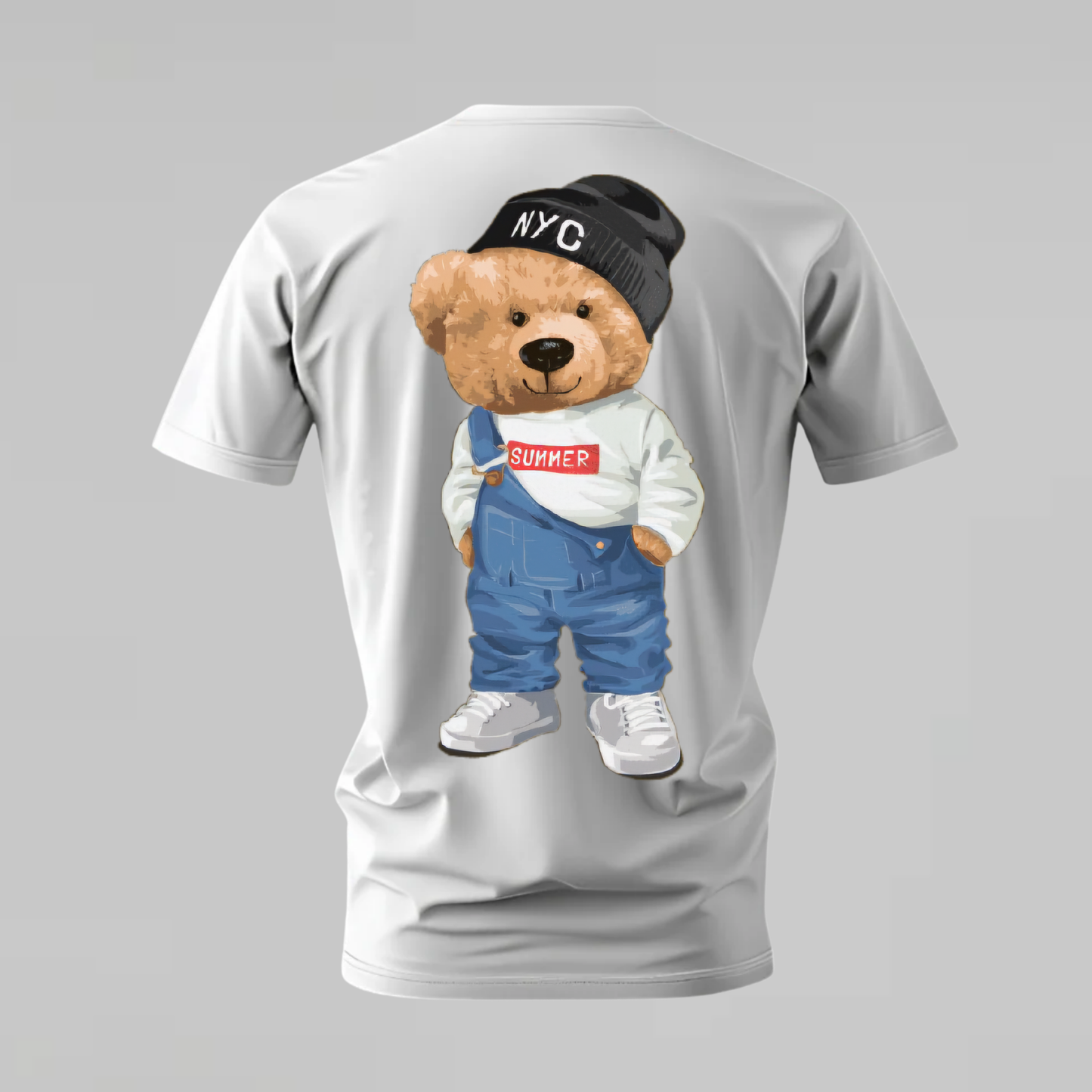 NYC SUMMER Teddy Bear Graphic T-Shirt