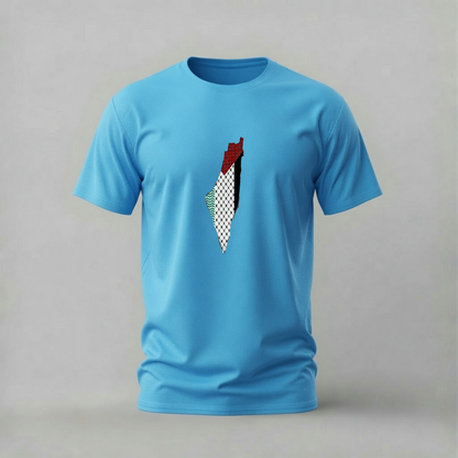 PALESTINE MAP Pattern Graphic T-Shirt